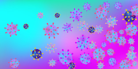Coronavirus Vector Background. Epidemic Virus