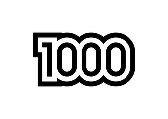 Number 1000 icon design