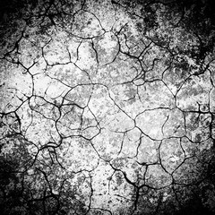 Black white dark cracked stone background