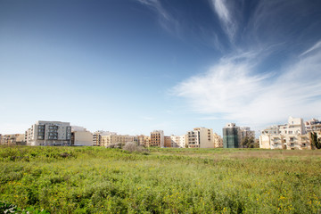 Fototapeta na wymiar Qawra skyline of Malta