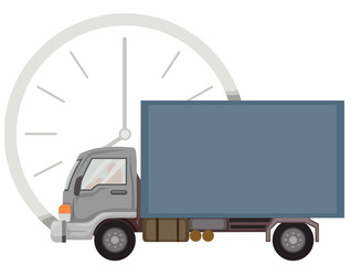 Truck Logistics Time Illustration