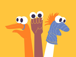 Hands Puppetry Basic Workshop Illustration