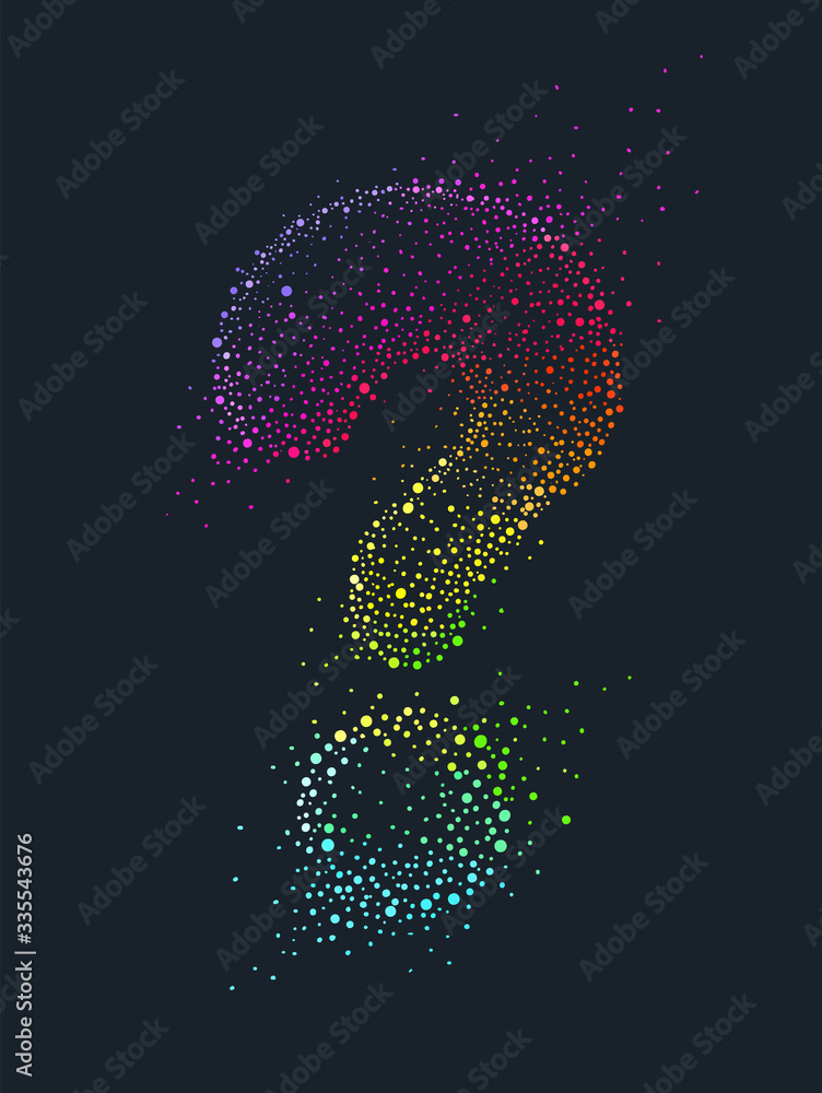 Canvas Prints question mark rainbow pointillism illustration