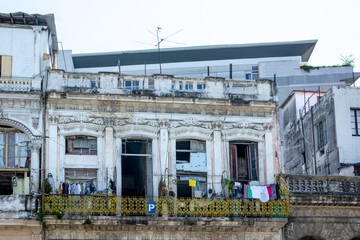 facade of the old building