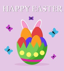 Illustration vector design of happy easter day