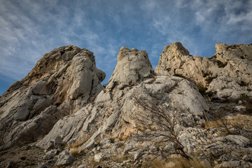 Three rocks in the mountain