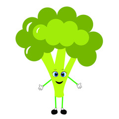 healthy broccoli vegetable illustration vegan food