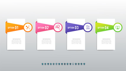 Design Business template infographic chart element with place date for presentations.