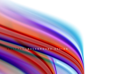 Abstract background - fluid color gradient waves, with dynamic motion line effect. Vector Illustration For Wallpaper, Banner, Background, Card, Book Illustration, landing page