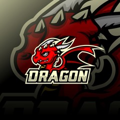 dragon mascot esport logo