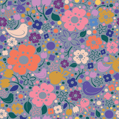 Floral vector pattern - 335549460