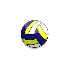 Volleyball, sport ball or different game ball icon in modern colour design concept on isolated white background. EPS 10 vector.