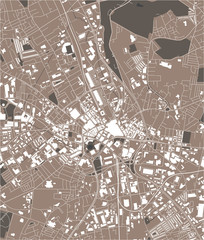 map of the city of Bradford, West Yorkshire, Yorkshire and the Humber , England, UK