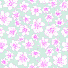 Floral pattern. Small flowers.Seamless vector texture.	