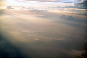 Fototapeta premium sky sunset view from aircraft