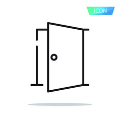 door icon isolated on white background.
