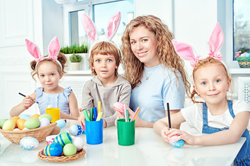 Fototapeta premium stay home happily