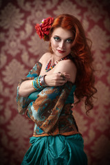 red-haired gypsy woman