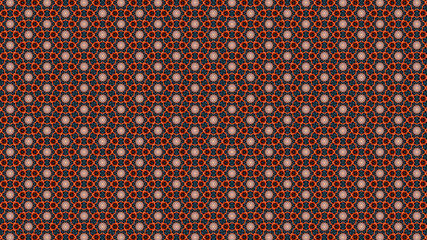 Fractal kaleidoscopic background. Geometric folklore ornament. Tribal ethnic texture - 335554004