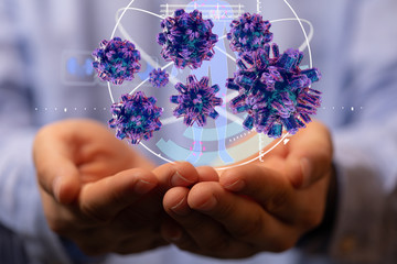epidemic coronavirus digital 3d flu