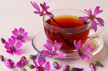 Malva sylvestris tea ; Hibiscus tea