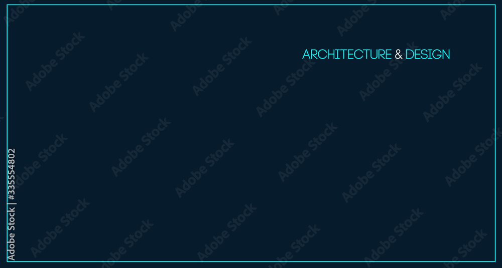 Poster architecture line background. building construction sketch vector abstract. modern city 3d project. 