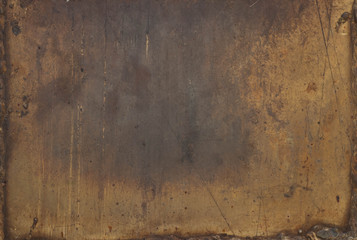 Dark brown rust. Element for the designer, close-up. Background as a texture. full frame.