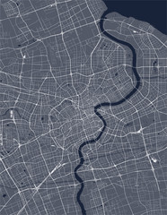 map of the city of Shanghai, China