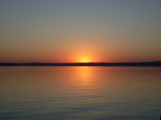sunset, sea, water, sky, sun, nature, orange, landscape,  evening, horizon, reflection, dusk, beautiful,  seascape, summer Croatia romantic