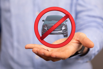 car free symbol 3d digital