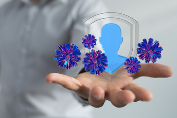 Coronavirus abstract background. Medical Genetics Bacteriological Microorganism..