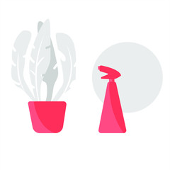 potted plant with spray on white background vector