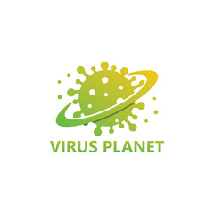 Virus Planet Logo Template Design