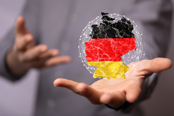 3D map of Germany. Map of Germany land