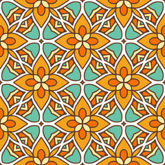 Fototapeta premium Seamless pattern. Vintage decorative elements