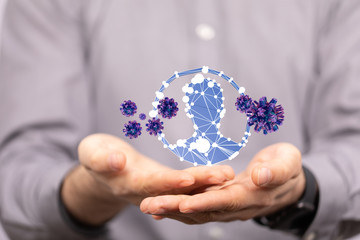 epidemic coronavirus 2019-nCoV 3d (2019-nCoV). .
