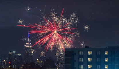 Fire works over nyc