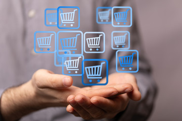 Add To Cart Internet Web Store Buy Online E-Commerce concept.