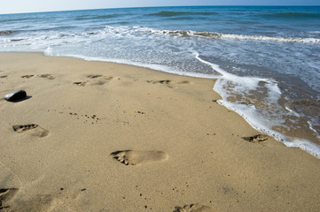 Fußspuren im Sand