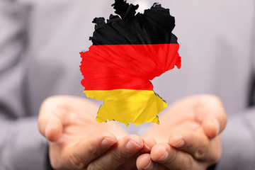 3D map of Germany. Map of Germany land