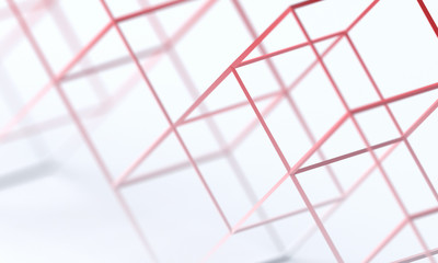 Abstract 3d render, modern geometric background design