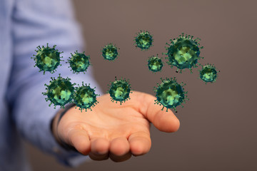 epidemic digital virus  3d protection.