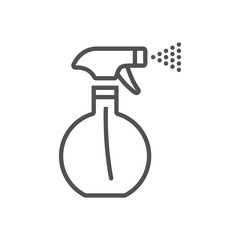 Spray bottle for cleaning icon in flat style.Vector illustration.	