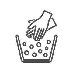 Hand wash icon in flat style.Vector illustration.
