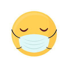 Smile Icon Wearing Medical Mask