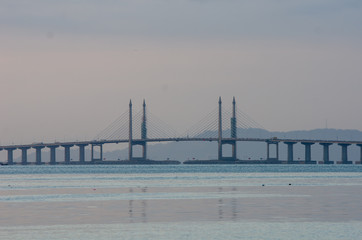 Penang Bridge in morning.