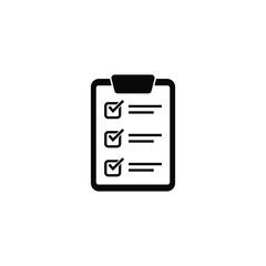 Fototapeta premium Clipboard icon. Checklist sign symbol for web site and app design.