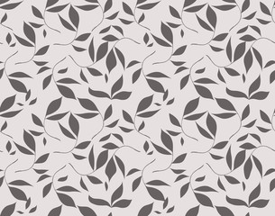 Seamless leaf pattern on a light background.Print