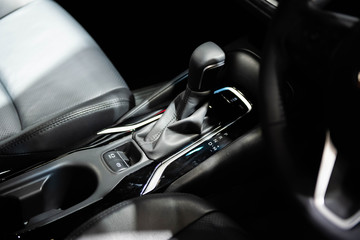 Sport automotive transmission gearbox in modern car. 