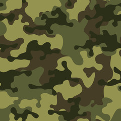 Camouflage seamless pattern. Military. Print on fabric on paper. Vector. Template for the design.